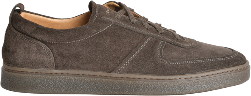 Henderson Baracco Sneaker con suola scura in suede t. moro