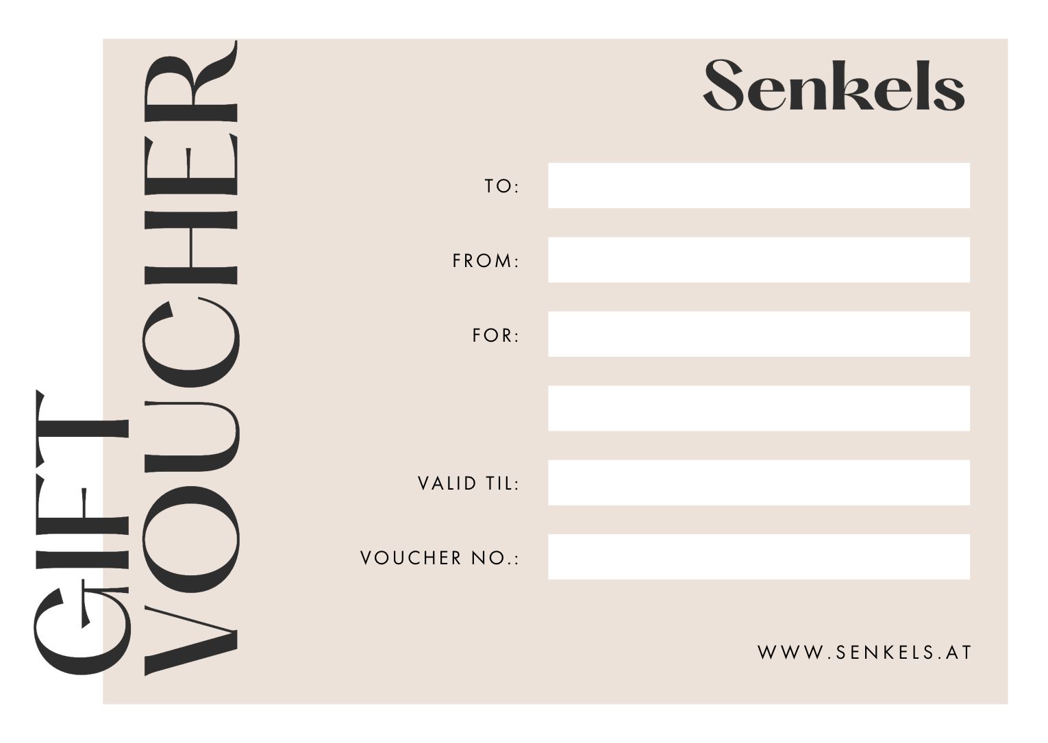 Presentkort | Senkels