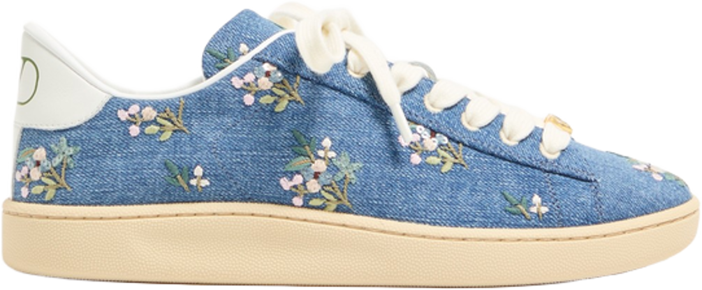 Valentino Royco Trainer With Floral Embroidery