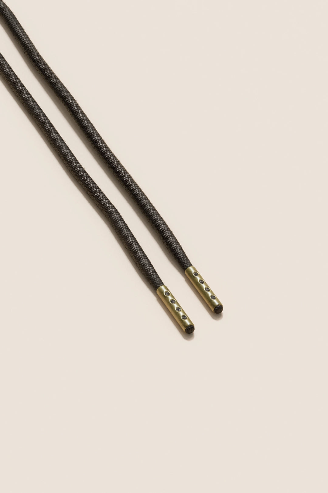 Senkels Dark Brown 4mm Round Waxed Shoelaces with Brass Aglets