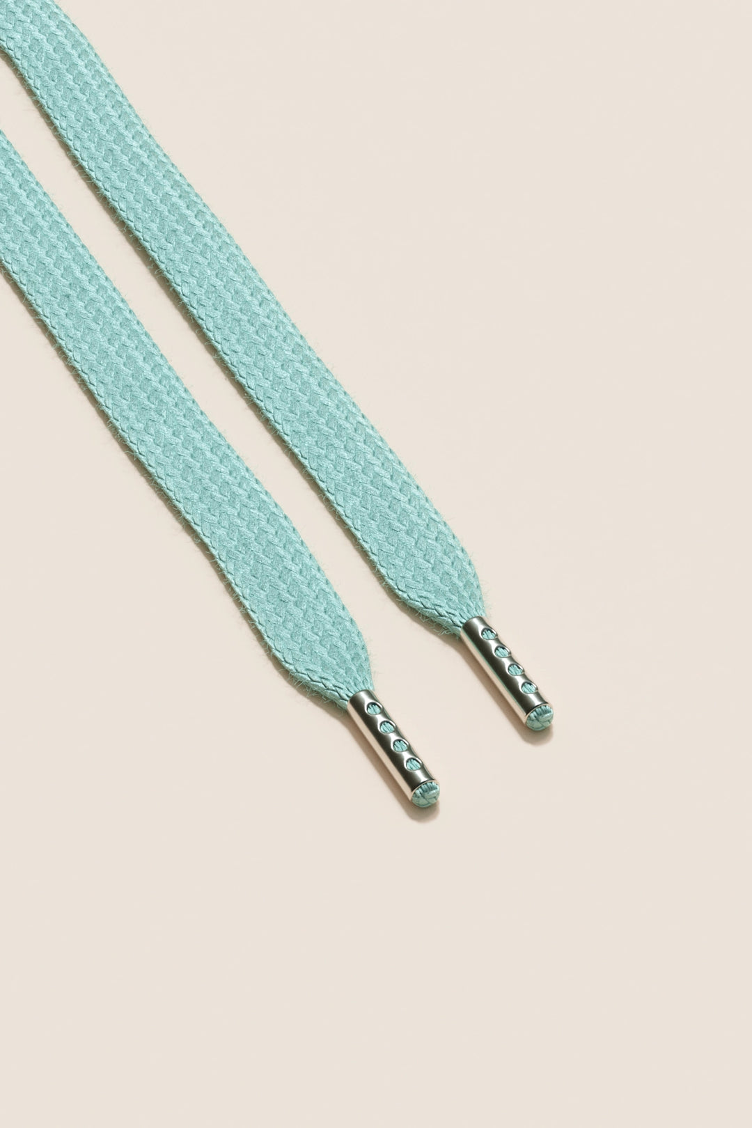 Senkels Mint Green Sneaker Shoelaces with Nickel Aglets