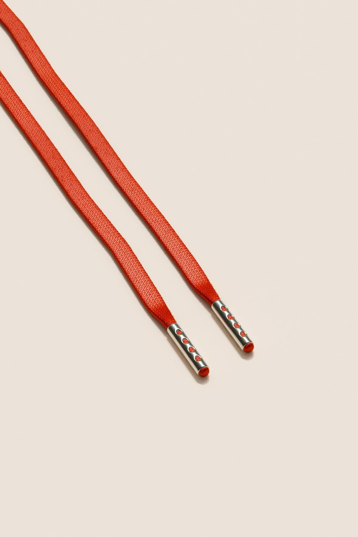 Senkels Pomegranate 3mm Flat Waxed Shoelaces with Nickel Aglets