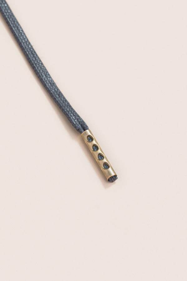 Charcoal Grey - 3mm Flat Waxed Shoelaces